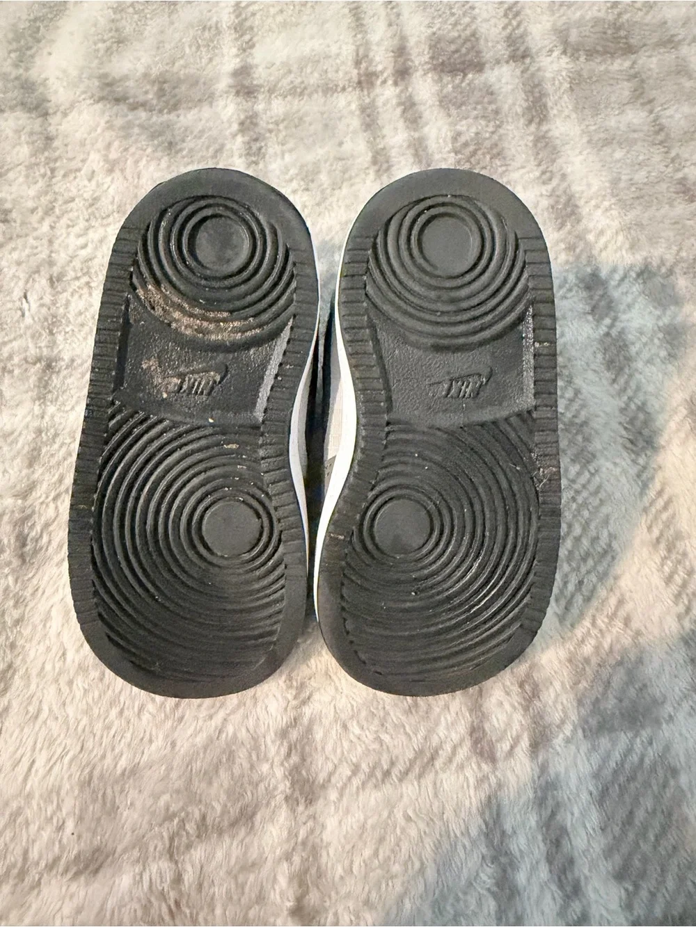 Nike Kids Gray, White and Black High-Top Sneakers